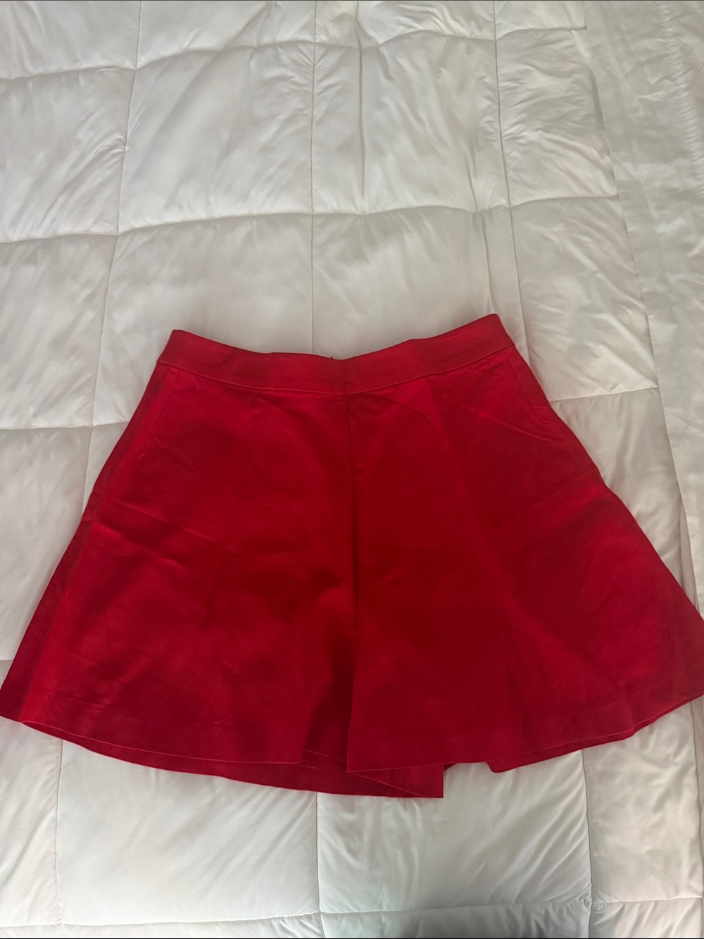 LOFT Red A-Line Shorts with Clean Waistband